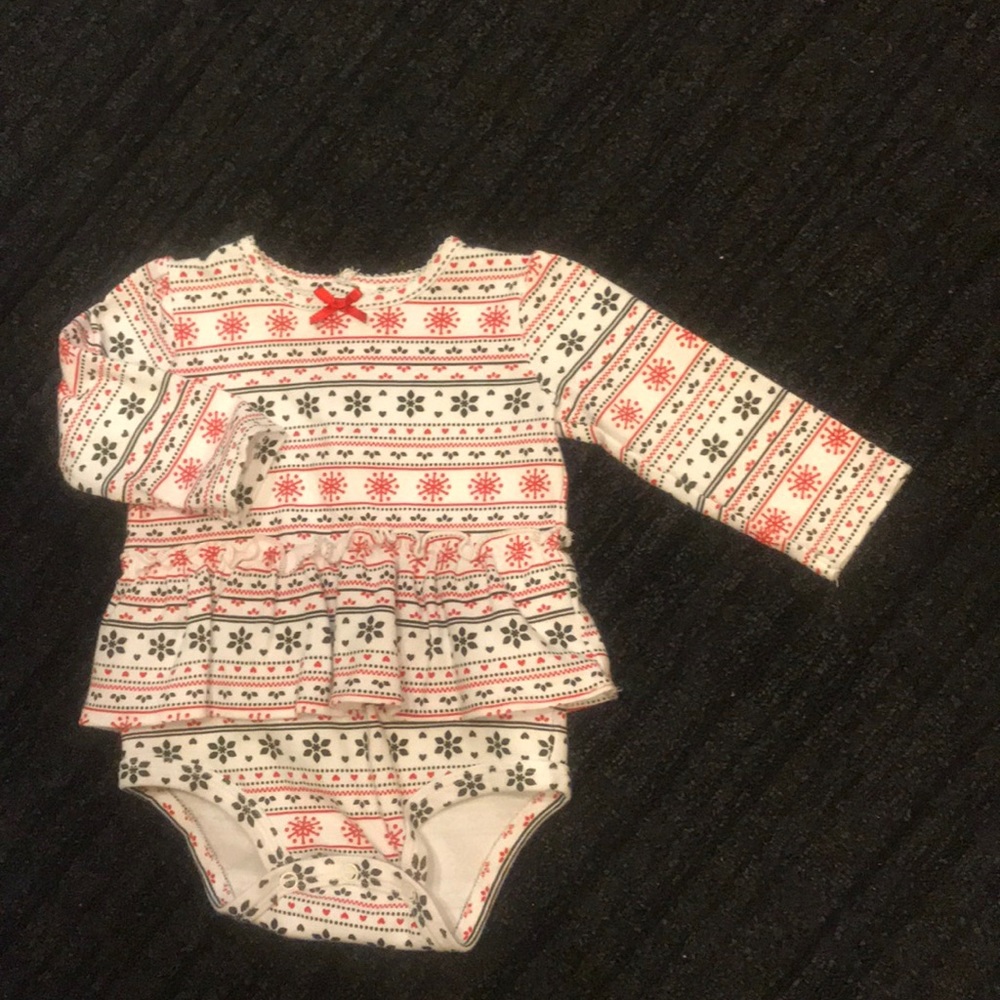 Baby Girls Long Sleeve Christmas Onesie 🎄